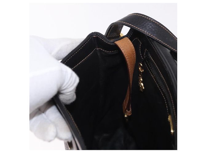 GUCCI Shoulder Bag Leather Black Gold - vista 20