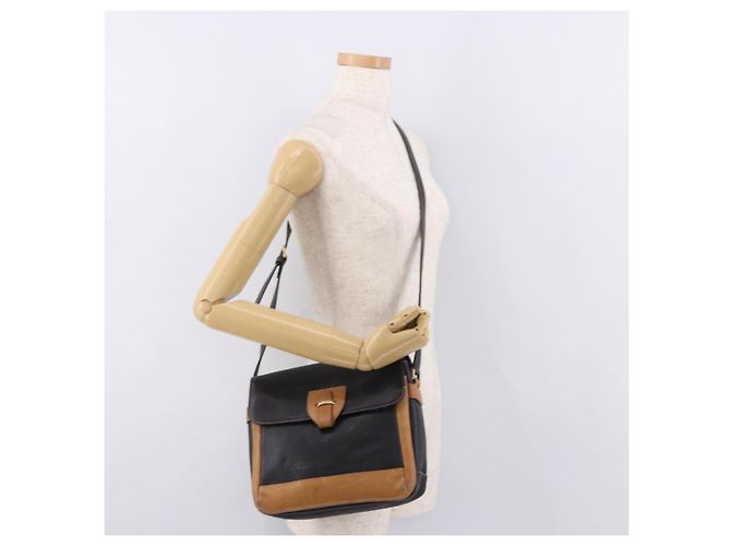 GUCCI Shoulder Bag Leather Black Gold - vista 24