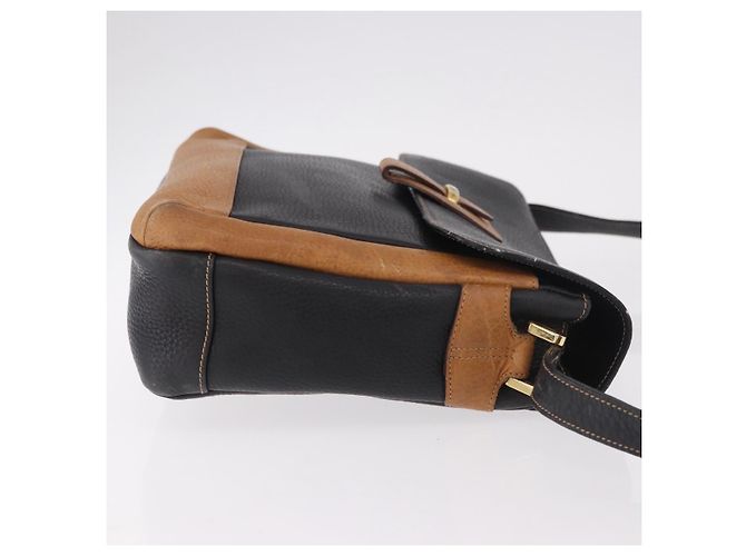 GUCCI Shoulder Bag Leather Black Gold - vista 4
