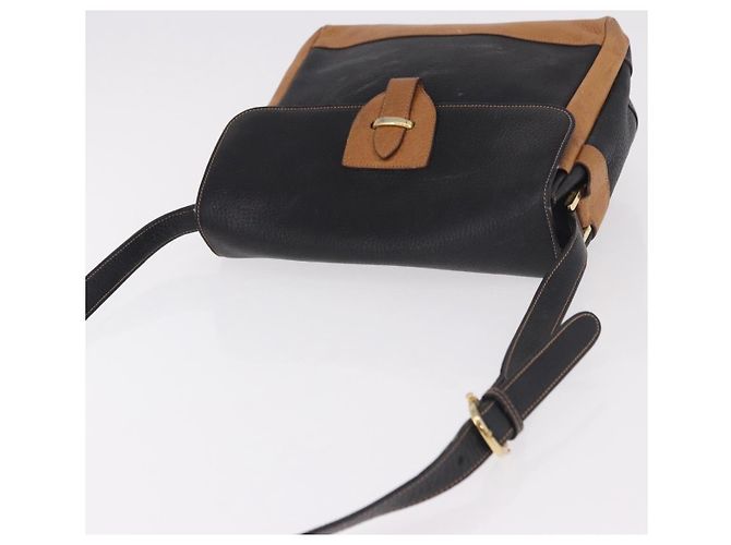 GUCCI Shoulder Bag Leather Black Gold - vista 6