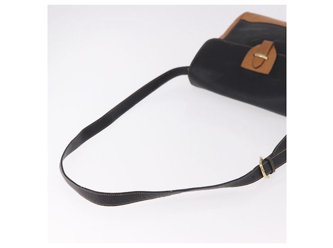 GUCCI Shoulder Bag Leather Black Gold - vista 7