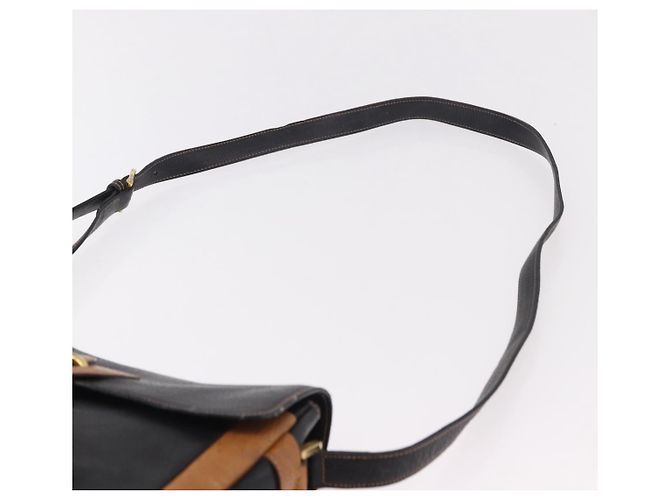 GUCCI Shoulder Bag Leather Black Gold - vista 8