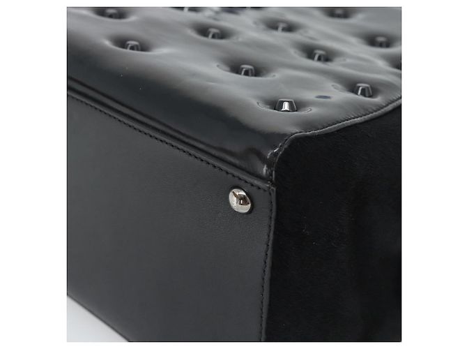 FENDI Hand Bag Patent Leather 2way Black Silver - vista 12