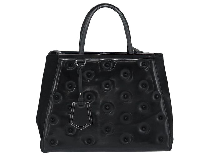 FENDI Hand Bag Patent Leather 2way Black Silver - vista 2