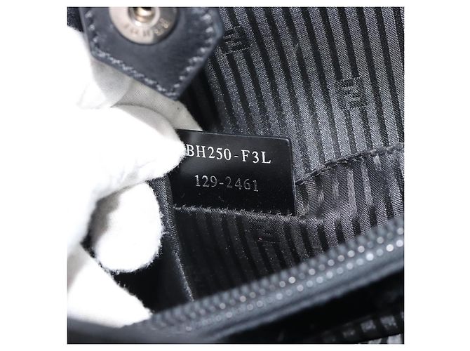 FENDI Hand Bag Patent Leather 2way Black Silver - vista 25