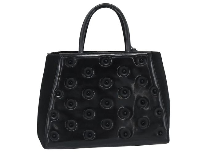 FENDI Hand Bag Patent Leather 2way Black Silver - vista 3