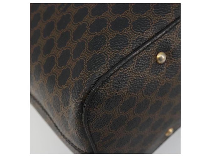 Céline CELINE Macadam Canvas Shoulder Bag PVC Leather Black Gold - vista 11