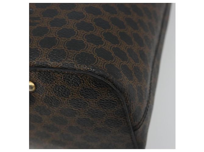 Céline CELINE Macadam Canvas Shoulder Bag PVC Leather Black Gold - vista 12