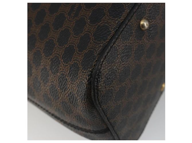 Céline CELINE Macadam Canvas Shoulder Bag PVC Leather Black Gold - vista 13