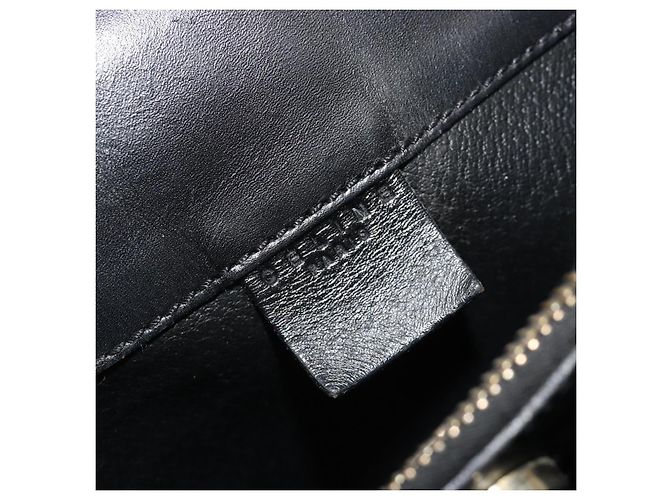 Céline CELINE Macadam Canvas Shoulder Bag PVC Leather Black Gold - vista 15