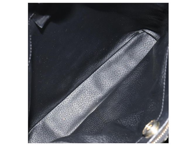 Céline CELINE Macadam Canvas Shoulder Bag PVC Leather Black Gold - vista 16