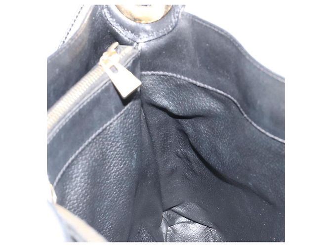 Céline CELINE Macadam Canvas Shoulder Bag PVC Leather Black Gold - vista 18