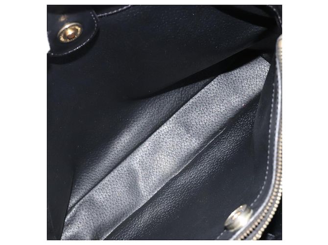 Céline CELINE Macadam Canvas Shoulder Bag PVC Leather Black Gold - vista 21