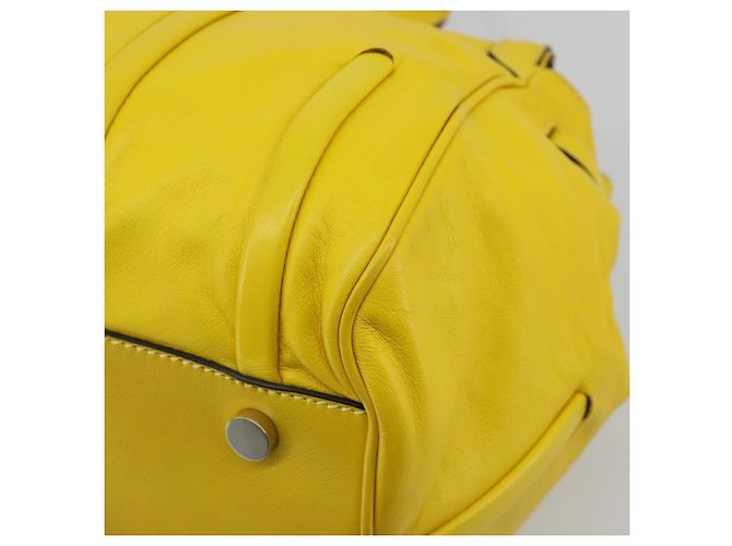 Céline CELINE Handtasche Leder Gelb Silber - Ansicht 12