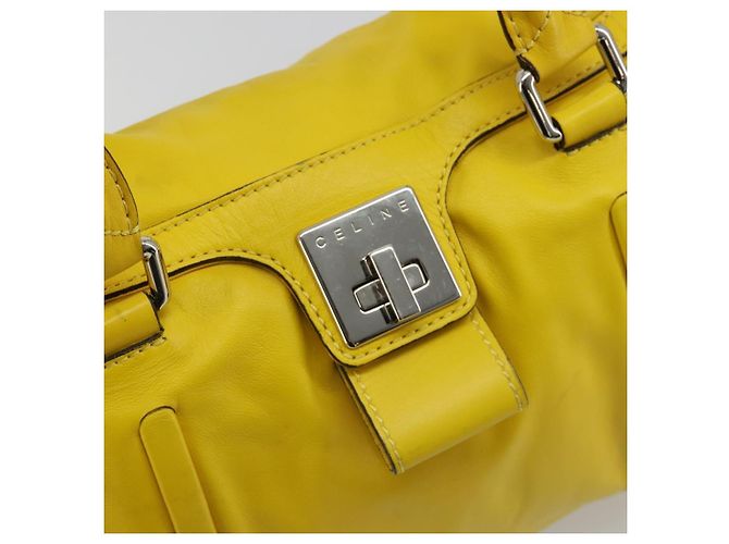 Céline CELINE Handtasche Leder Gelb Silber - Ansicht 14