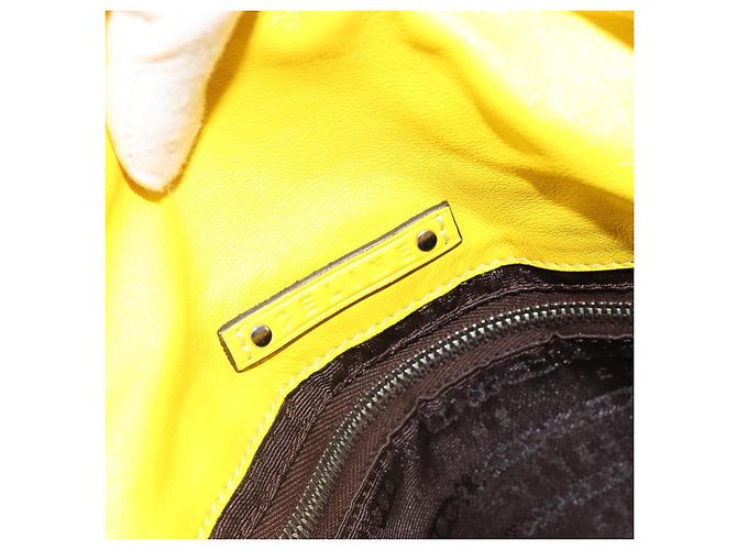 Céline CELINE Handtasche Leder Gelb Silber - Ansicht 15