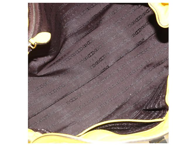 Céline CELINE Handtasche Leder Gelb Silber - Ansicht 16