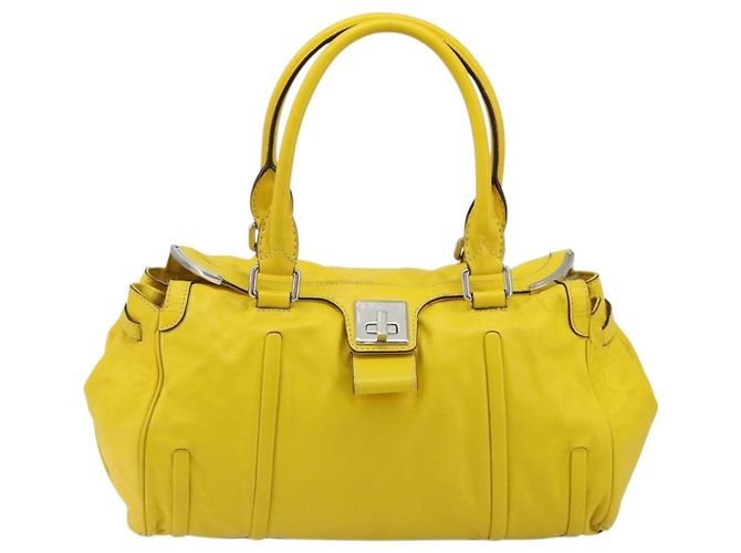 Céline CELINE Handtasche Leder Gelb Silber - Ansicht 2