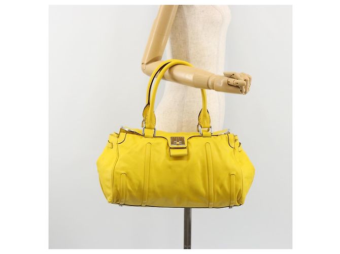 Céline CELINE Handtasche Leder Gelb Silber - Ansicht 23
