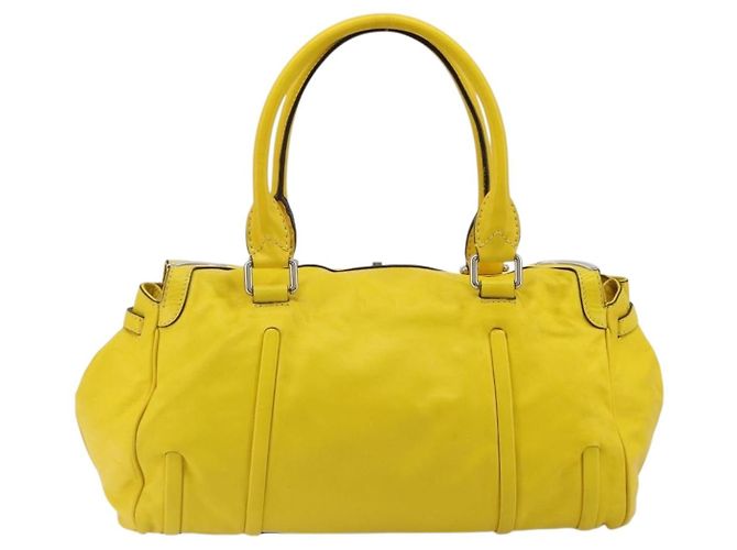 Céline CELINE Handtasche Leder Gelb Silber - Ansicht 3