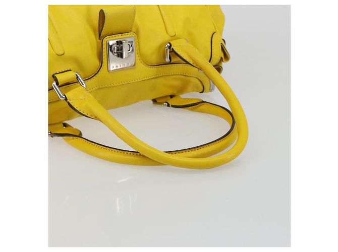 Céline CELINE Handtasche Leder Gelb Silber - Ansicht 7