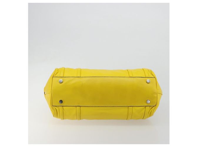 Céline CELINE Handtasche Leder Gelb Silber - Ansicht 9