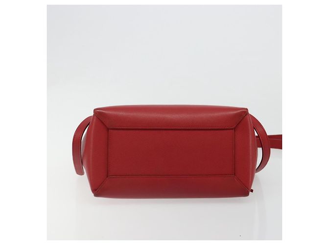 Céline CELINE Belt Bag Micro Hand Bag Leather 2way Red Silver - vista 11