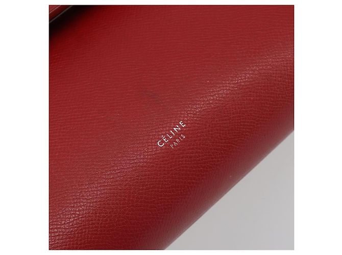 Céline CELINE Belt Bag Micro Hand Bag Leather 2way Red Silver - vista 16