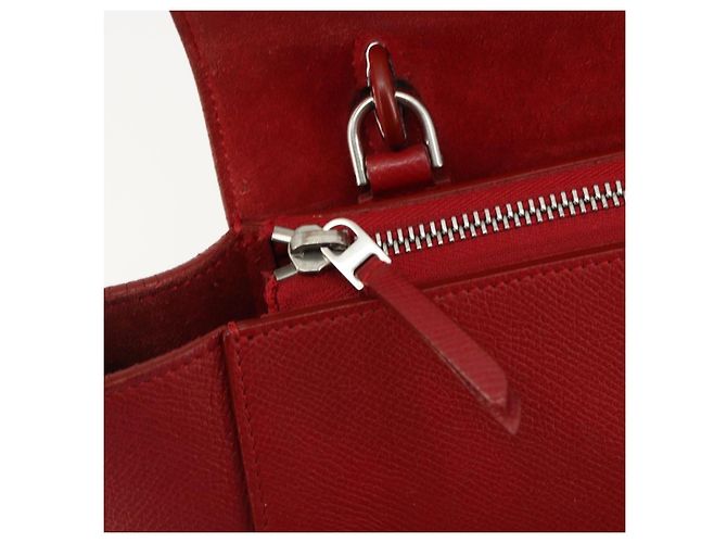 Céline CELINE Belt Bag Micro Hand Bag Leather 2way Red Silver - vista 18