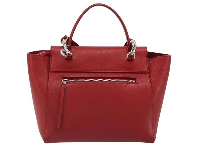 Céline CELINE Belt Bag Micro Hand Bag Leather 2way Red Silver - vista 3