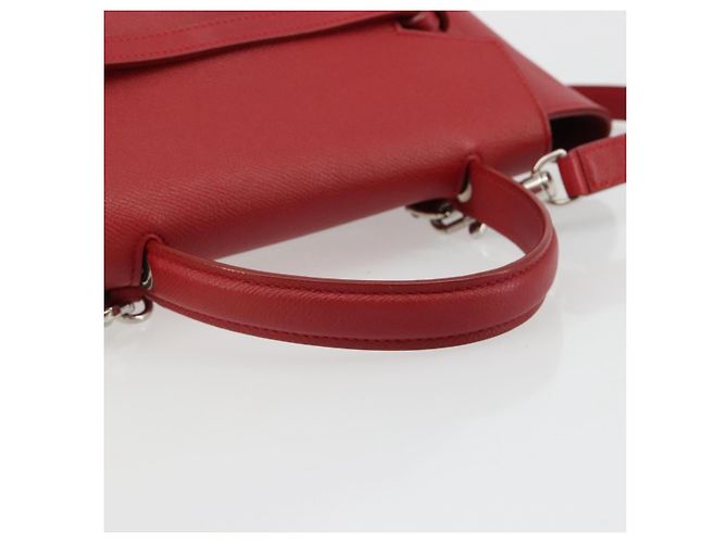 Céline CELINE Belt Bag Micro Hand Bag Leather 2way Red Silver - vista 7