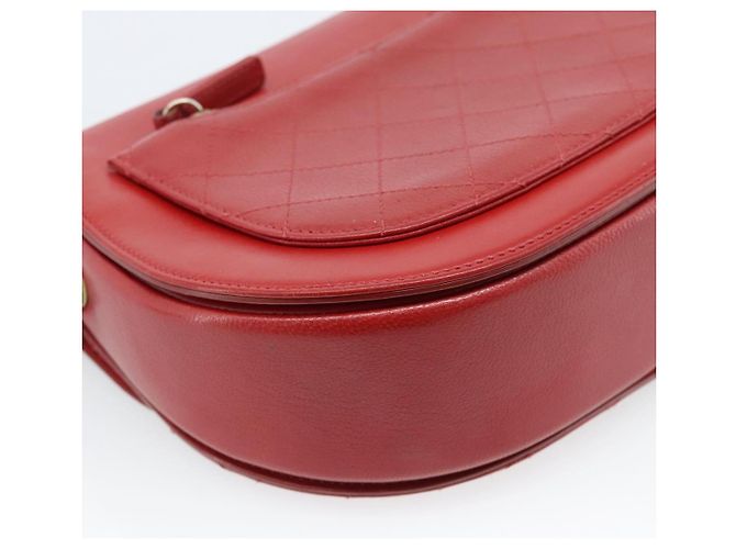 CHANEL Chain Shoulder Bag Calf Skin Red CC - view 15