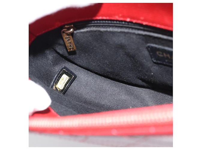 CHANEL Chain Shoulder Bag Calf Skin Red CC - view 21