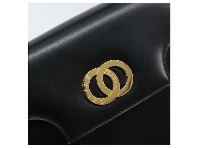 Céline CELINE Hand Bag Leather 2way Black Gold - vista 19