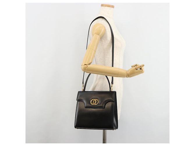 Céline CELINE Hand Bag Leather 2way Black Gold - vista 25