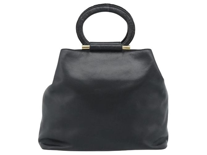 Céline CELINE Hand Bag Leather Black Gold - vista 3
