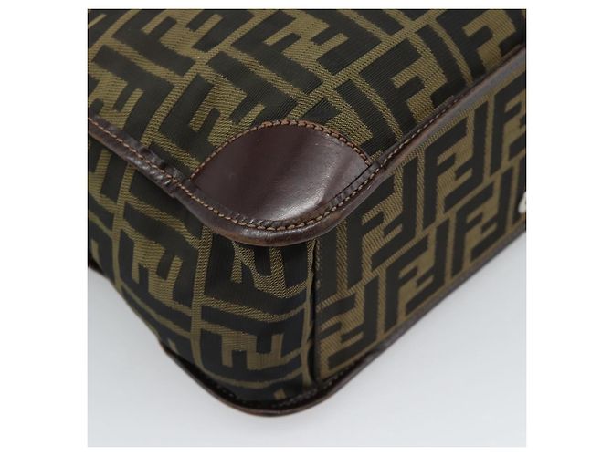 FENDI Zucca Canvas Hand Bag Black Brown - vista 13