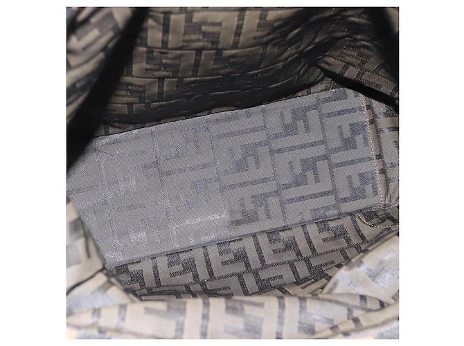 FENDI Zucca Canvas Hand Bag Black Brown - vista 15