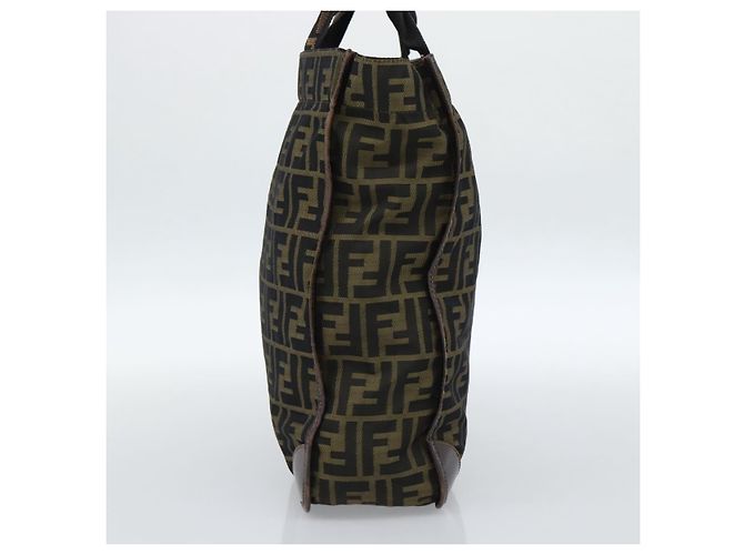 FENDI Zucca Canvas Hand Bag Black Brown - vista 5