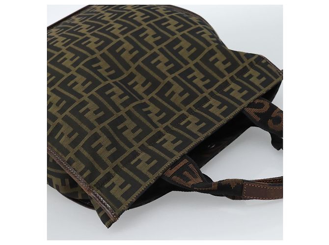 FENDI Zucca Canvas Hand Bag Black Brown - vista 6