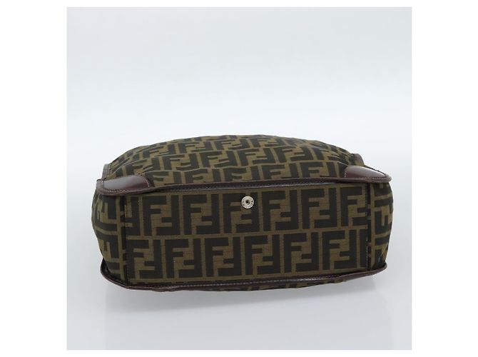FENDI Zucca Canvas Hand Bag Black Brown - vista 9