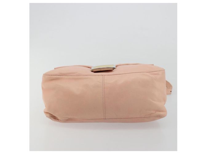 FENDI Mamma Baguette Shoulder Bag Leather Pink Silver - vista 10