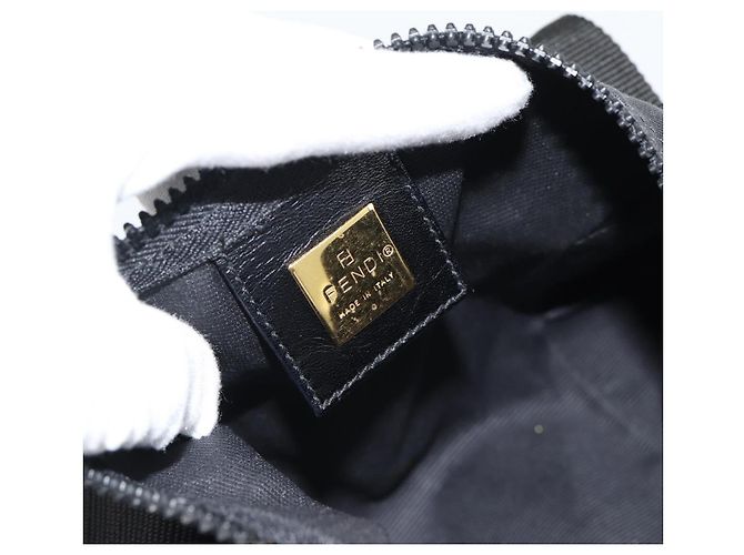FENDI Hand Bag Canvas 2way Black Gold - vista 17