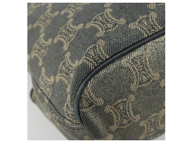 Céline CELINE Paris Macadam Canvas Shoulder Bag Denim Gray Silver - vista 13