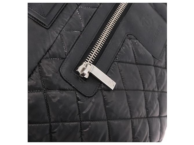 CHANEL Cococoon Tote Bag Nylon Black Silver CC - vista 15