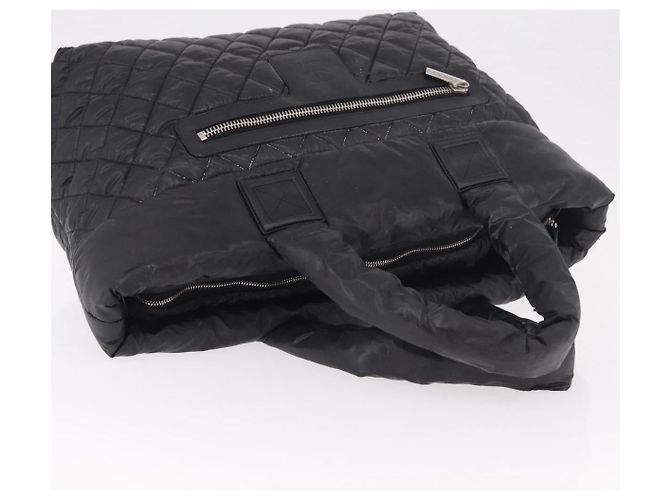 CHANEL Cococoon Tote Bag Nylon Black Silver CC - vista 6