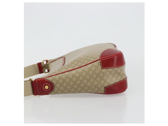 Céline CELINE Macadam Canvas Shoulder Bag PVC Leather Beige Gold - vista 5