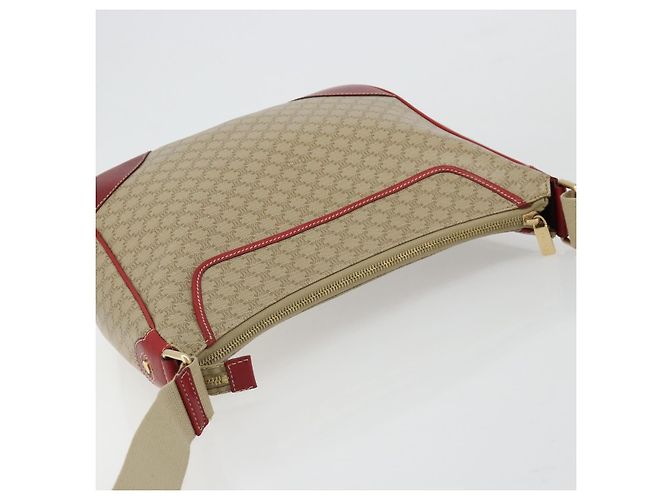Céline CELINE Macadam Canvas Shoulder Bag PVC Leather Beige Gold - vista 6