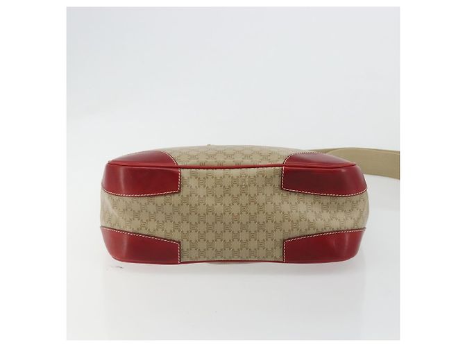 Céline CELINE Macadam Canvas Shoulder Bag PVC Leather Beige Gold - vista 9