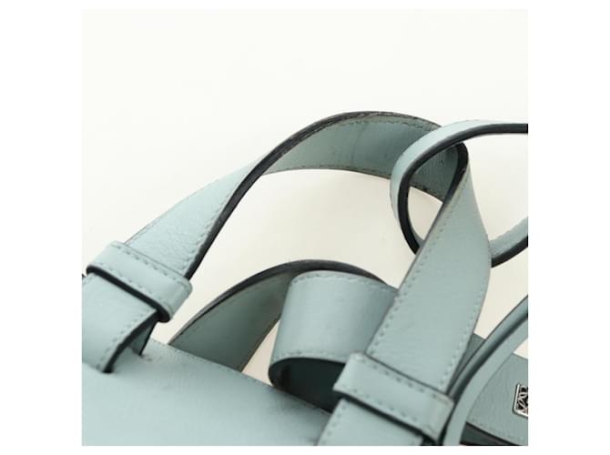 LOEWE Hammock Medium Hand Bag Leather 2way Light Blue Silver - vista 14